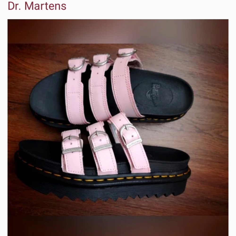 DR MARTEN PINK BLAIRE SLIDE SANDAL